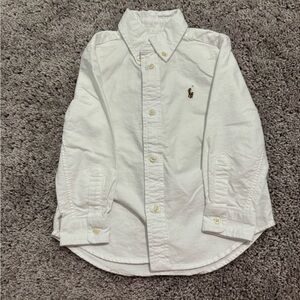 Boys 24M Ralph Lauren White Casual Button Down Shirt